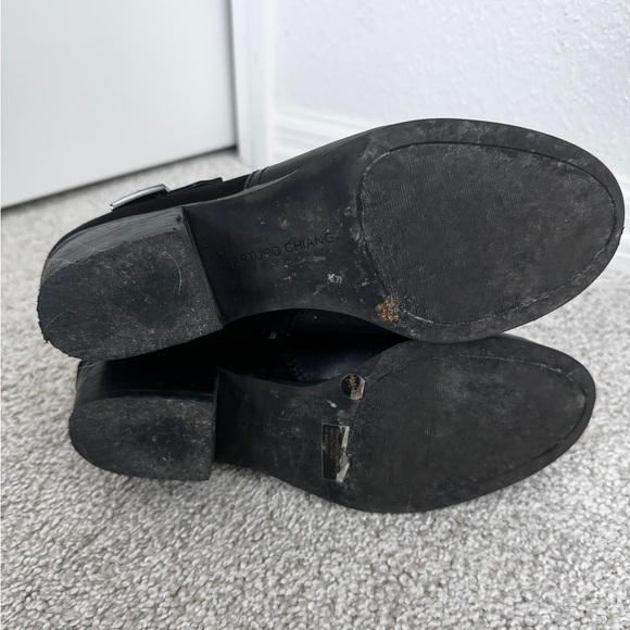 Arturo Chiang Leather Ankle Boots - Picture 6 of 6